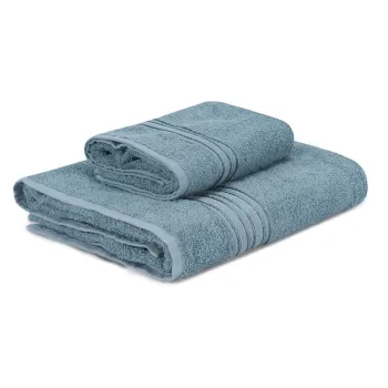 Prosoape de baie albastru 2 buc. din bumbac Dora - Foutastic imagine