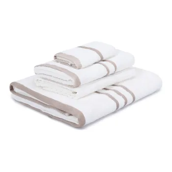 Prosoape de baie albe 4 buc. din bumbac Linda - Foutastic imagine