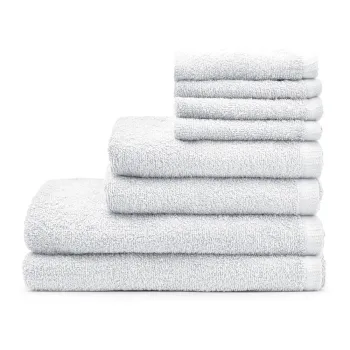 Prosoape de baie albe 8 buc. din bumbac cu uscare rapida Quick Dry - Catherine Lansfield imagine