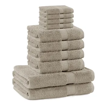 Prosoape de baie bej 10 buc. din bumbac din frotir Marina - DecoKing imagine