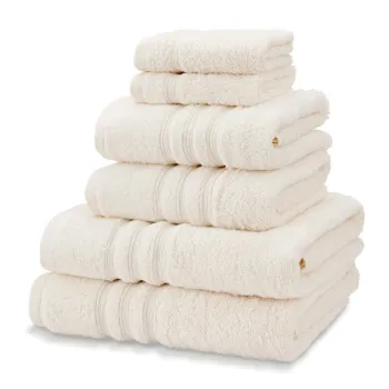 Prosoape de baie crem 6 buc. din bumbac din frotir Zero Twist - Catherine Lansfield imagine