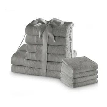 Prosoape de baie gri 10 buc. din bumbac din frotir Amari - Restilo imagine