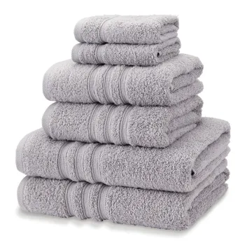 Prosoape de baie gri-deschis 6 buc. din bumbac din frotir Zero Twist - Catherine Lansfield imagine