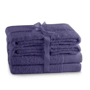 Prosoape de baie mov 6 buc. din bumbac din frotir Amari - Restilo imagine