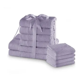 Prosoape de baie mov lavanda 10 buc. din bumbac din frotir Amari - Restilo imagine