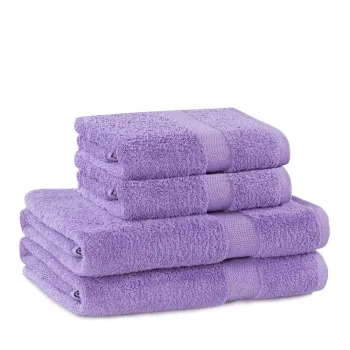 Prosoape de baie mov lavanda 4 buc. din bumbac frotir Marina - DecoKing imagine