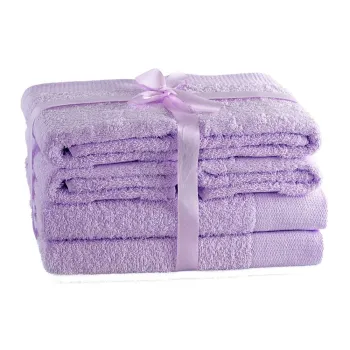 Prosoape de baie mov lavanda 6 buc. din bumbac frotir Amari - AmeliaHome imagine