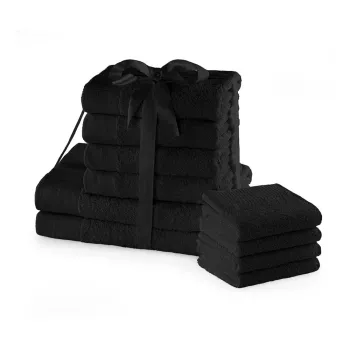 Prosoape de baie negre 10 buc. din bumbac din frotir Amari - Restilo imagine