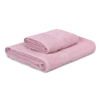 Prosoape de baie roz 2 buc. din bumbac Dora - Foutastic imagine