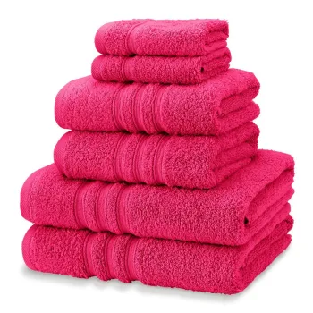 Prosoape de baie roz-A(R)nchis 6 buc. din bumbac din frotir Zero Twist aEURCatherine Lansfield imagine