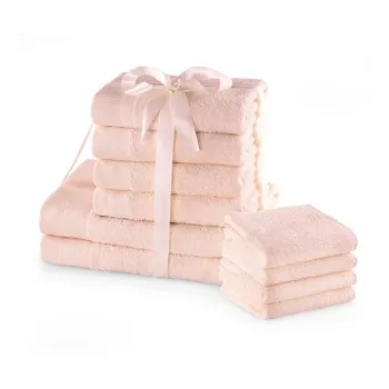 Prosoape de baie roz-deschis 10 buc. din bumbac din frotir Amari - Restilo imagine