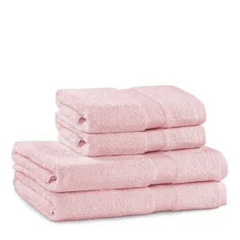 Prosoape de baie roz-deschis 4 buc. din bumbac frotir Marina - DecoKing imagine