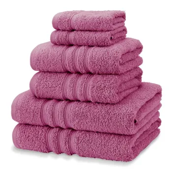 Prosoape de baie roz-inchis 6 buc. din bumbac din frotir Zero Twist - Catherine Lansfield imagine