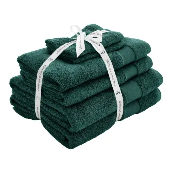 Prosoape de baie verde-inchis 6 buc. din bumbac din frotir Anti-Bacterial - Catherine Lansfield imagine