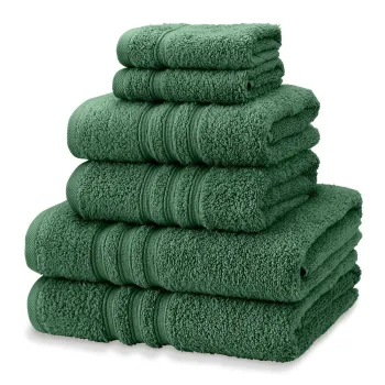 Prosoape de baie verde-inchis 6 buc. din bumbac din frotir Zero Twist - Catherine Lansfield imagine
