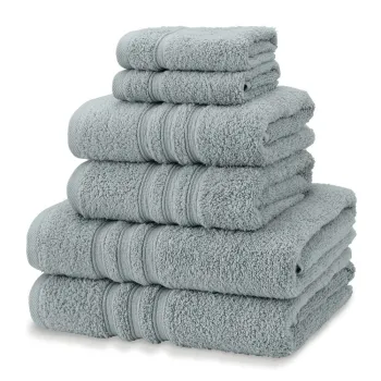 Prosoape de baie verde prafuit 6 buc. din bumbac din frotir Zero Twist - Catherine Lansfield imagine