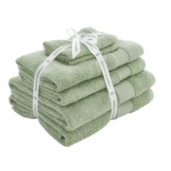 Prosoape de baie verzi 6 buc. din bumbac din frotir Anti-Bacterial - Catherine Lansfield imagine