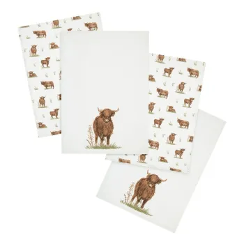 Prosoape de vase 4 buc. din bumbac 50x70 cm Angus Highland Cow - Catherine Lansfield imagine