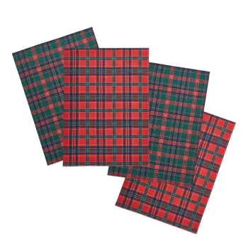 Prosoape de vase 4 buc. din bumbac 70x50 cm cu model de Craciun Christmas Tartan Check - Catherine Lansfield imagine