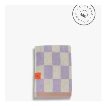 Prosoape galben/mov din bumbac organic 2 buc. 40x55 cm Retro - Mette Ditmer Denmark imagine