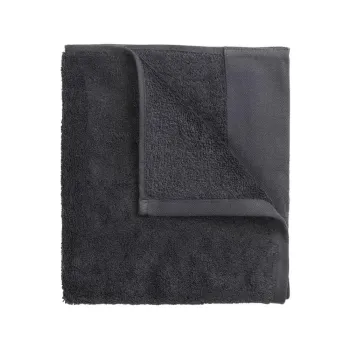Prosoape gri-antracit 2 buc. din bumbac organic din frotir 30x50 cm Riva aEURBlomus imagine
