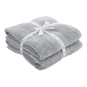 Prosoape gri-deschis 2 buc. din bumbac din frotir 90x140 cm Anti-Bacterial - Catherine Lansfield imagine