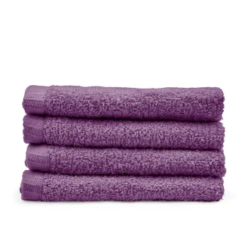 Prosoape mov 4 buc. din bumbac cu uscare rapida 30x30 cm Quick Dry - Catherine Lansfield imagine