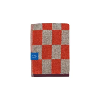 Prosoape portocalii/bej 2 buc. din bumbac organic din frotir 40x55 cm Retro aEURMette Ditmer Denmark imagine