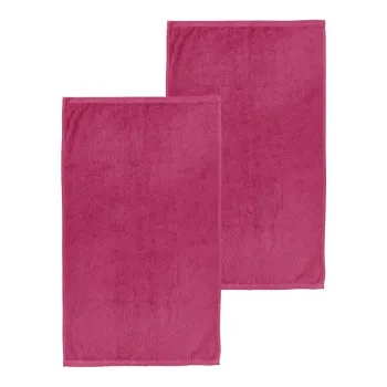 Prosoape roz-inchis 2 buc. din bumbac cu uscare rapida/din frotir 90x140 cm Quick Dry - Catherine Lansfield imagine