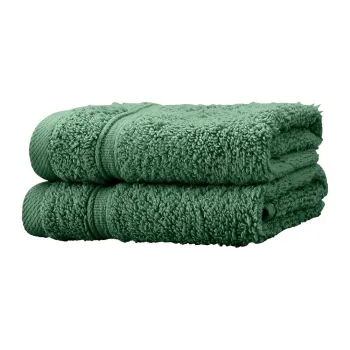 Prosoape verde-inchis 2 buc. din bumbac din frotir 30x30 cm Zero Twist - Catherine Lansfield imagine