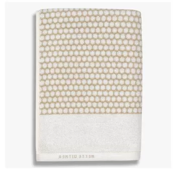 Prosop alb/bej din bumbac 70x140 cm Grid - Mette Ditmer Denmark imagine