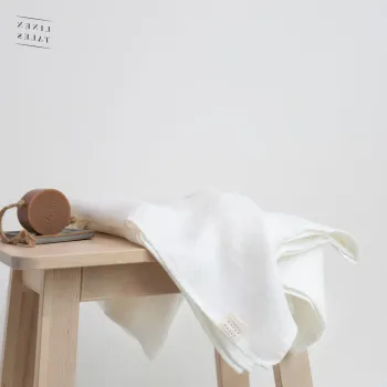Prosop alb din in 65x45 cm - Linen Tales imagine