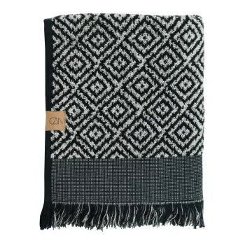 Prosop alb-negru din bumbac 50x95 cm Morocco - Mette Ditmer Denmark imagine