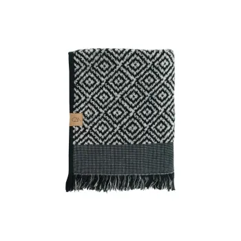 Prosop alb-negru din bumbac 70x140 cm Morocco - Mette Ditmer Denmark imagine