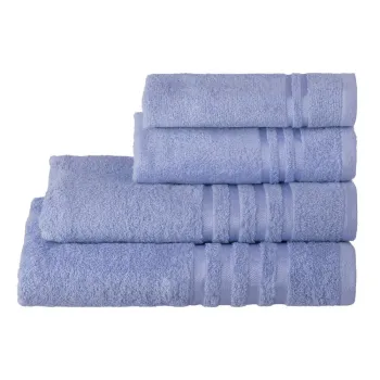 Prosop albastru din bumbac din frotir 30x50 cm Simple - Casa Seleccion imagine