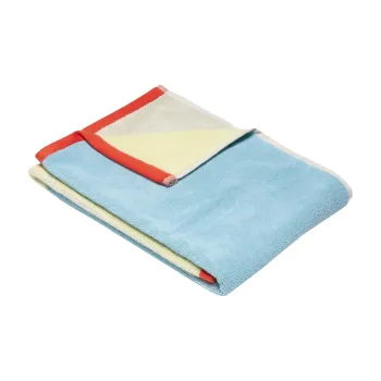 Prosop albastru din bumbac din frotir 50x100 cm Block - Hubsch imagine