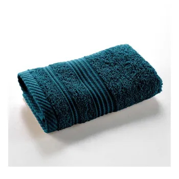Prosop albastru inchis din bumbac din frotir 30x50 cm Tendresse - douceur d'interieur imagine