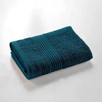 Prosop albastru inchis din bumbac din frotir 50x90 cm Tendresse - douceur d'interieur imagine