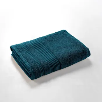 Prosop albastru inchis din bumbac din frotir 70x130 cm Tendresse - douceur d'interieur imagine