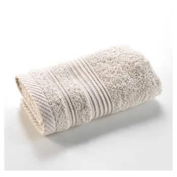 Prosop bej din bumbac din frotir 30x50 cm Tendresse - douceur d'interieur imagine