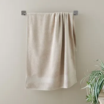 Prosop bej din bumbac din frotir 50x85 cm Anti-Bacterial - Catherine Lansfield imagine