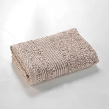 Prosop bej din bumbac din frotir 50x90 cm Tendresse - douceur d'interieur imagine