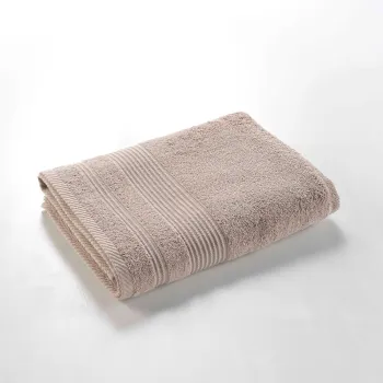 Prosop bej din bumbac din frotir 70x130 cm Tendresse - douceur d'interieur imagine