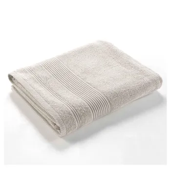 Prosop bej din bumbac din frotir 90x150 cm Tendresse - douceur d'interieur imagine