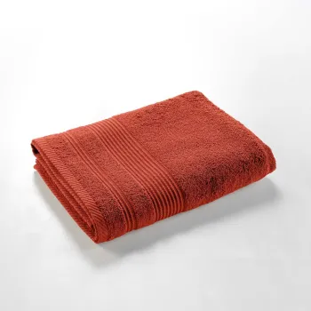 Prosop caramiziu din bumbac din frotir 70x130 cm Tendresse - douceur d'interieur imagine