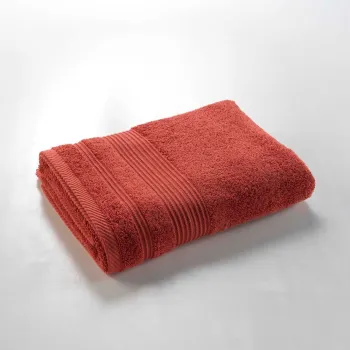 Prosop caramiziu din bumbac din frotir 70x130 cm Tendresse - douceur d'interieur imagine