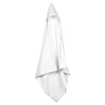 Prosop cu gluga pentru copii alb din muselina 75x75 cm - Bebe Douceur imagine