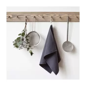 Prosop de bucatarie din in Linen Tales, 65 x 45 cm, gri inchis imagine