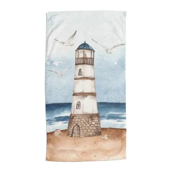 Prosop de plaja albastru/maro din catifea 100x180 cm Berlin - Good Morning imagine