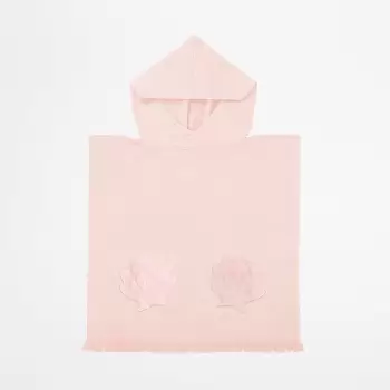 Prosop de plaja cu gluga pentru copii 3-6 ani Sunnylife Mermaid, roz imagine